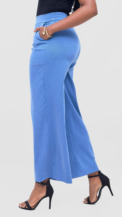Vivo Niari Full Length Pants - Light Blue - Shopzetu