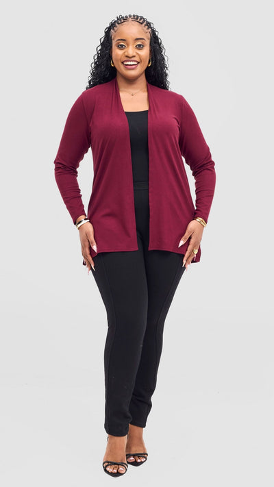 Vivo Basic Leila Short Waterfall - Maroon - Shopzetu
