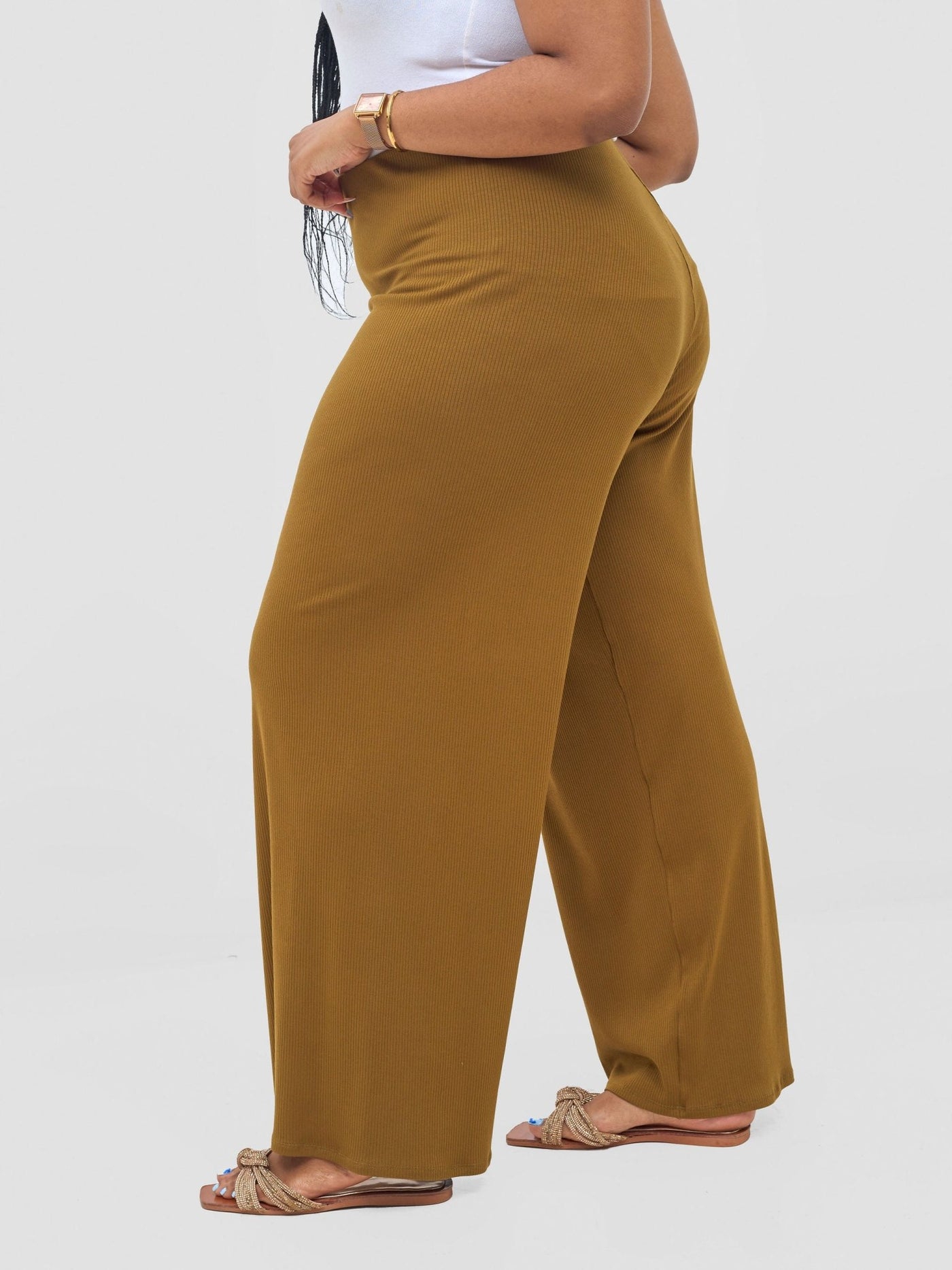 Vivo Safa Pallazo Pants - Olive - Shopzetu
