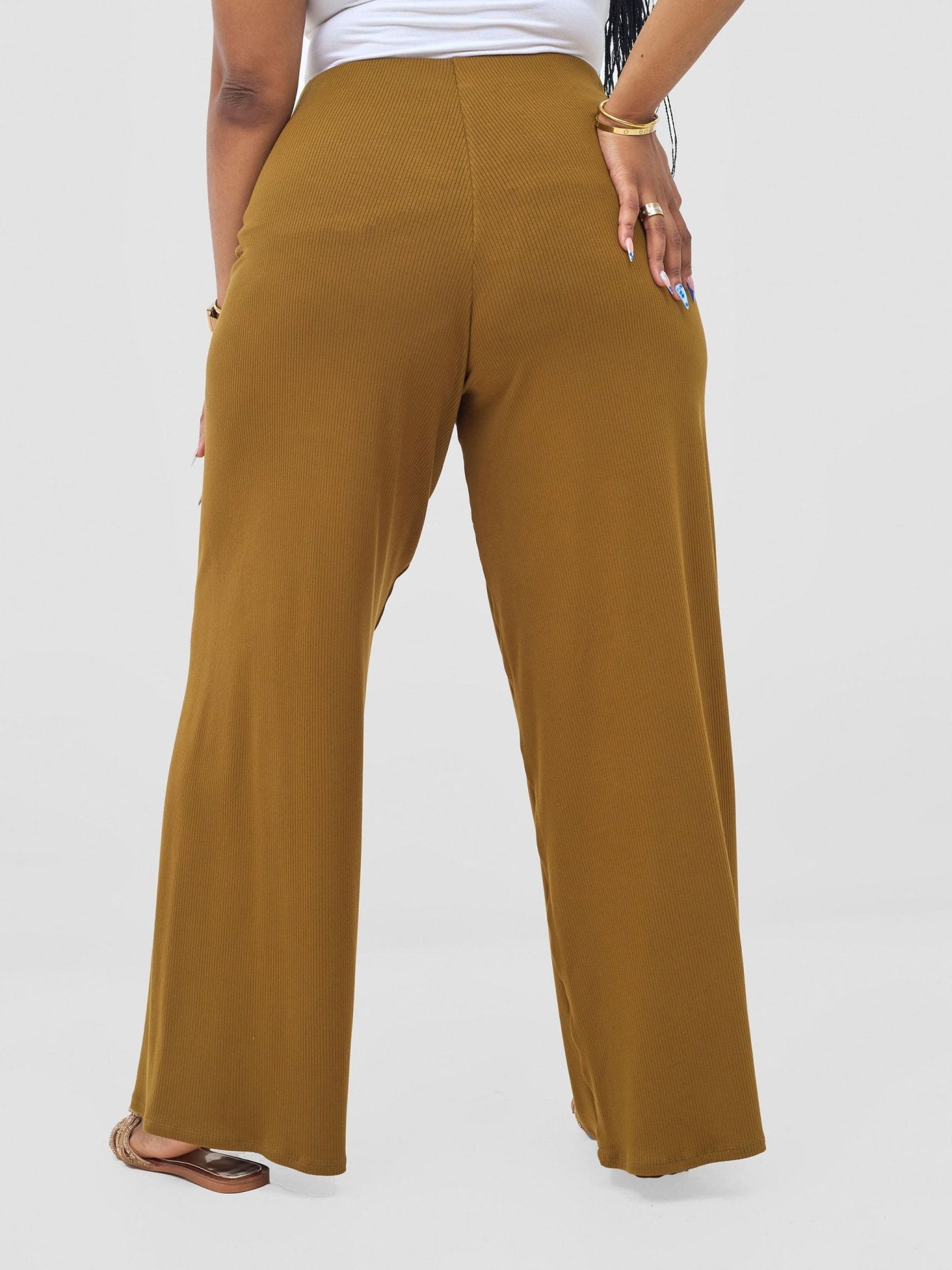 Vivo Safa Pallazo Pants - Olive - Shopzetu