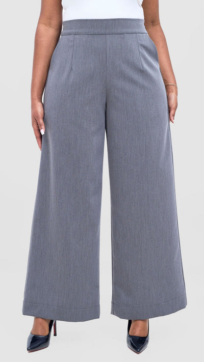 Vivo Niari Full Length Pants - Grey - Shopzetu