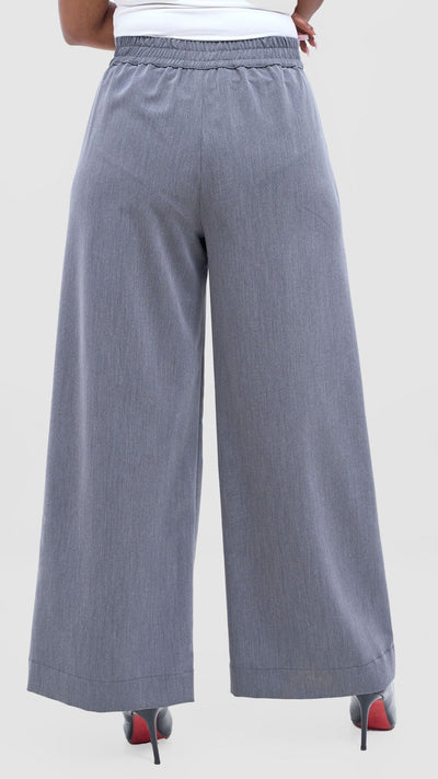 Vivo Niari Full Length Pants - Grey - Shopzetu