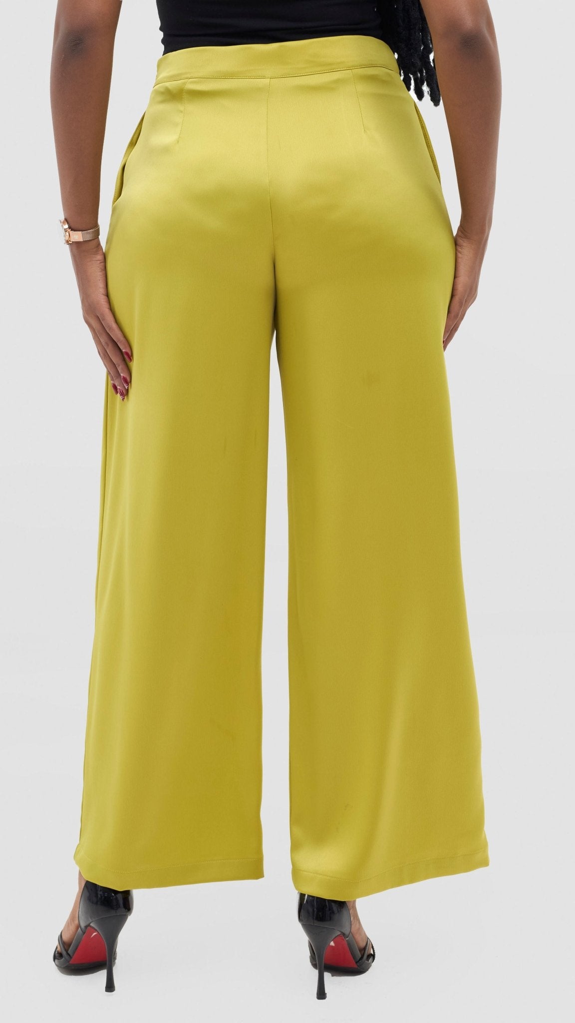Vivo Yene Wide Leg Pants - Olive - Shopzetu