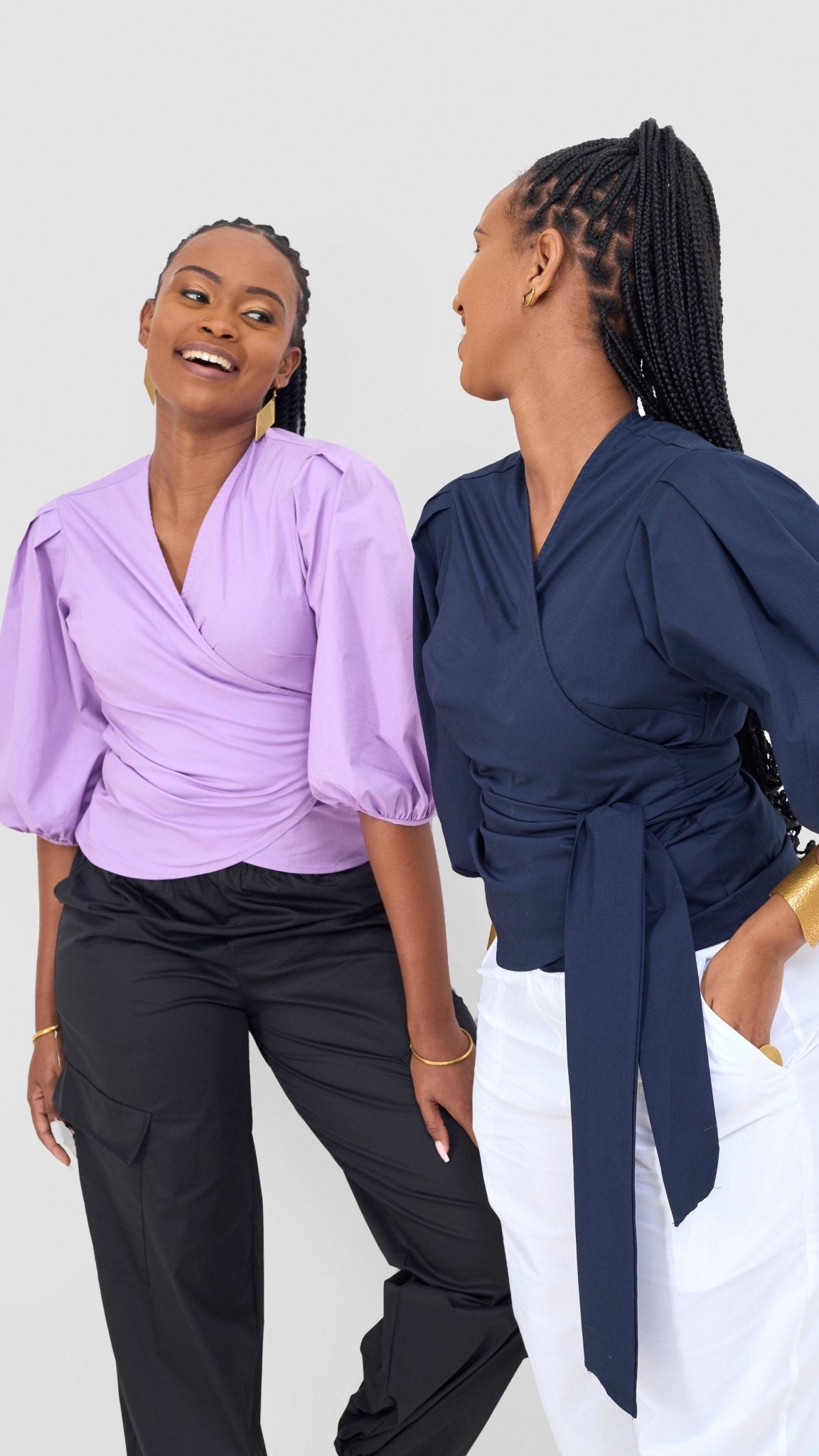 Safari Naledi Wrap Top - Purple - Shopzetu