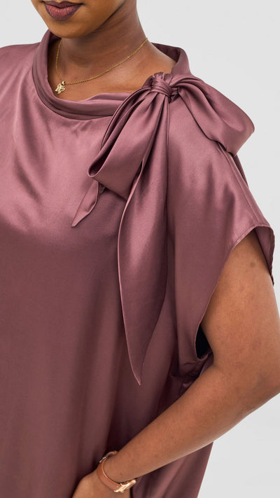 Vivo Takali Asymmetrical Midi Length Kaftan - Light Tan - Shopzetu