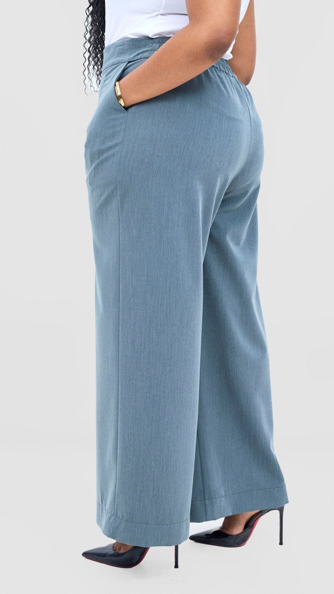 Vivo Niari Full Length Pants - Dusty Green - Shopzetu