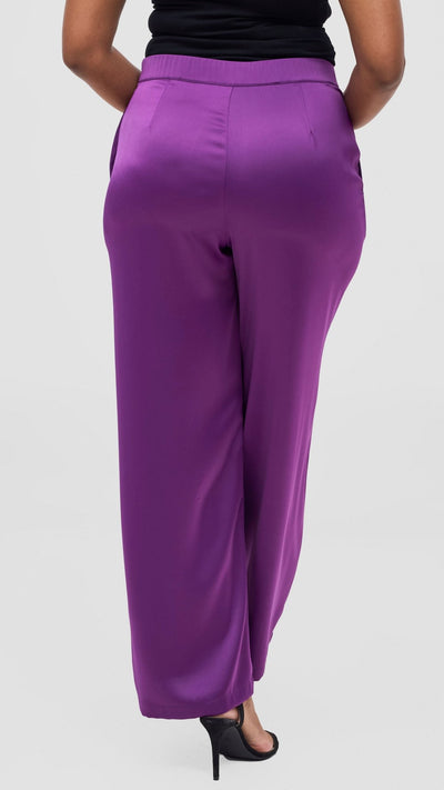 Vivo Yene Wide Leg Pants - Purple - Shopzetu