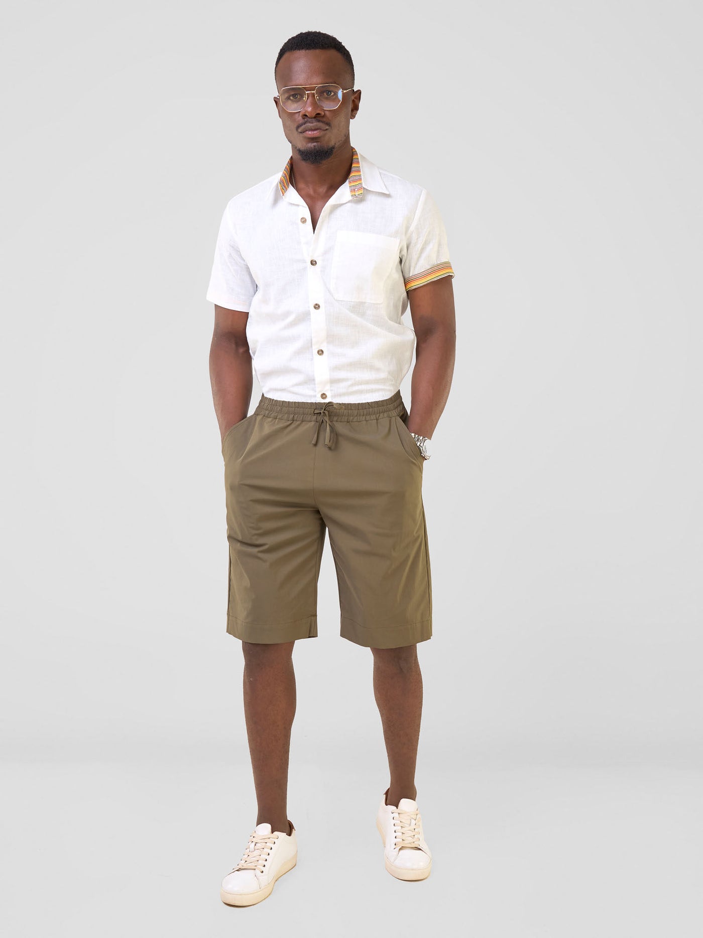 Safari by Vivo Njano Men's Knee Length Shorts - Hunters Green
