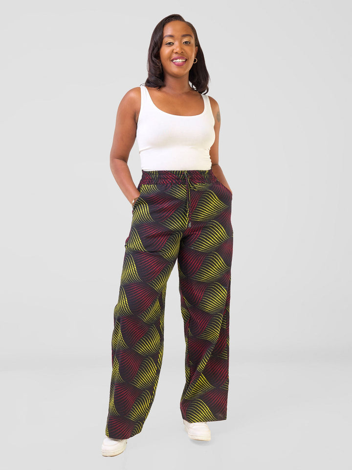 Safari Njano Wide Leg Pants - Shama Print