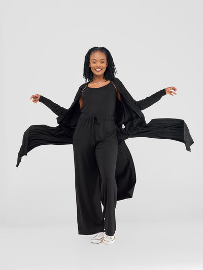 Safari by Vivo Long Sleeve Waterfall - Black