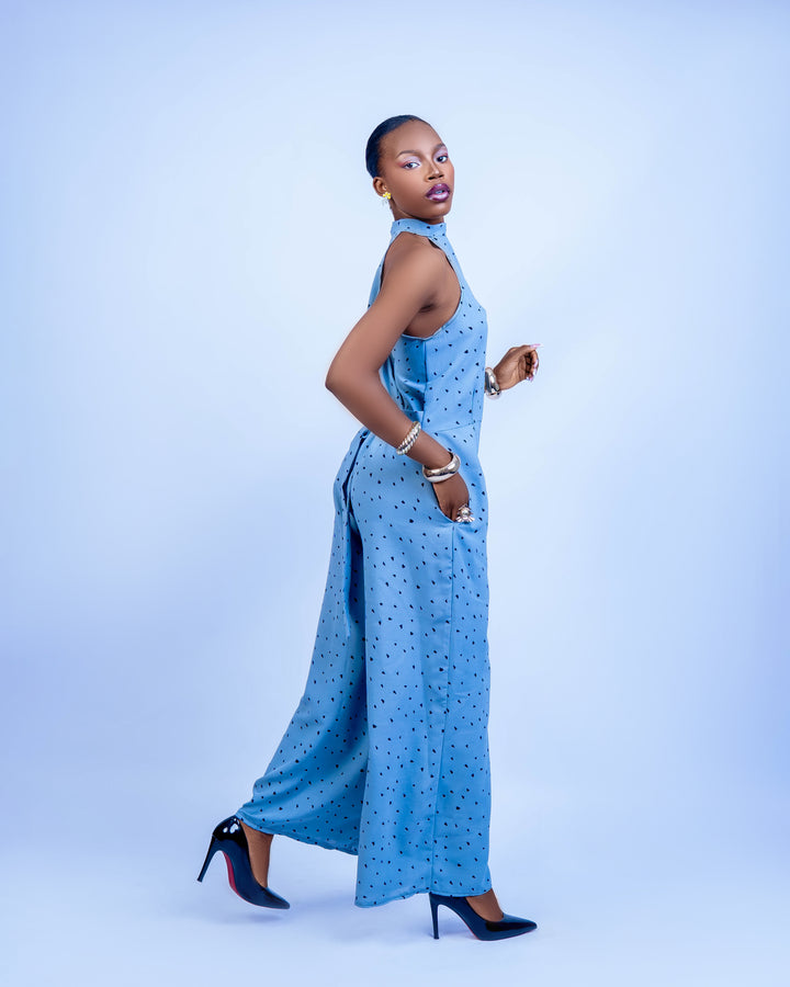 Afma Collection Jumpsuit - Blue