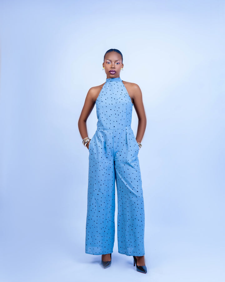 Afma Collection Jumpsuit - Blue
