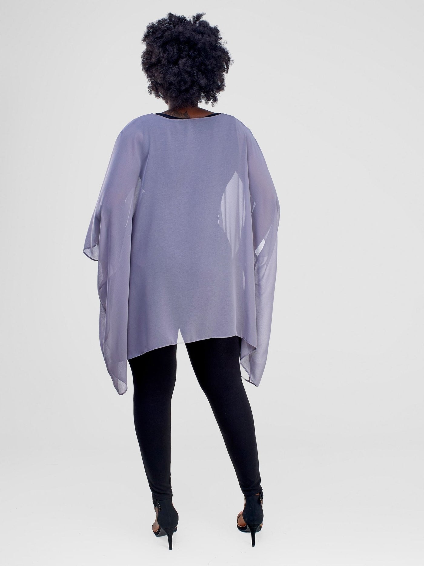 Vivo Basic Liv Chiffon Top - Grey - Shopzetu