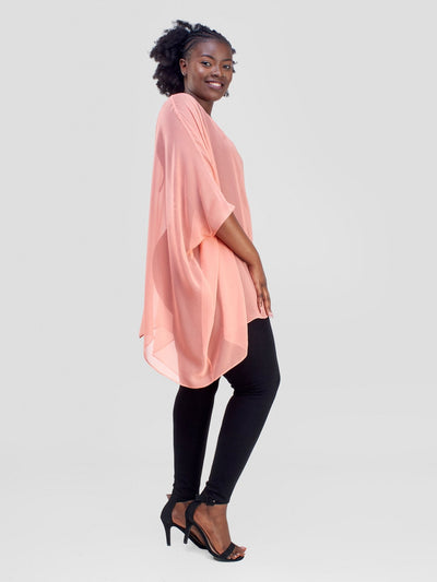 Vivo Basic Liv Chiffon Top - Coral - Shopzetu