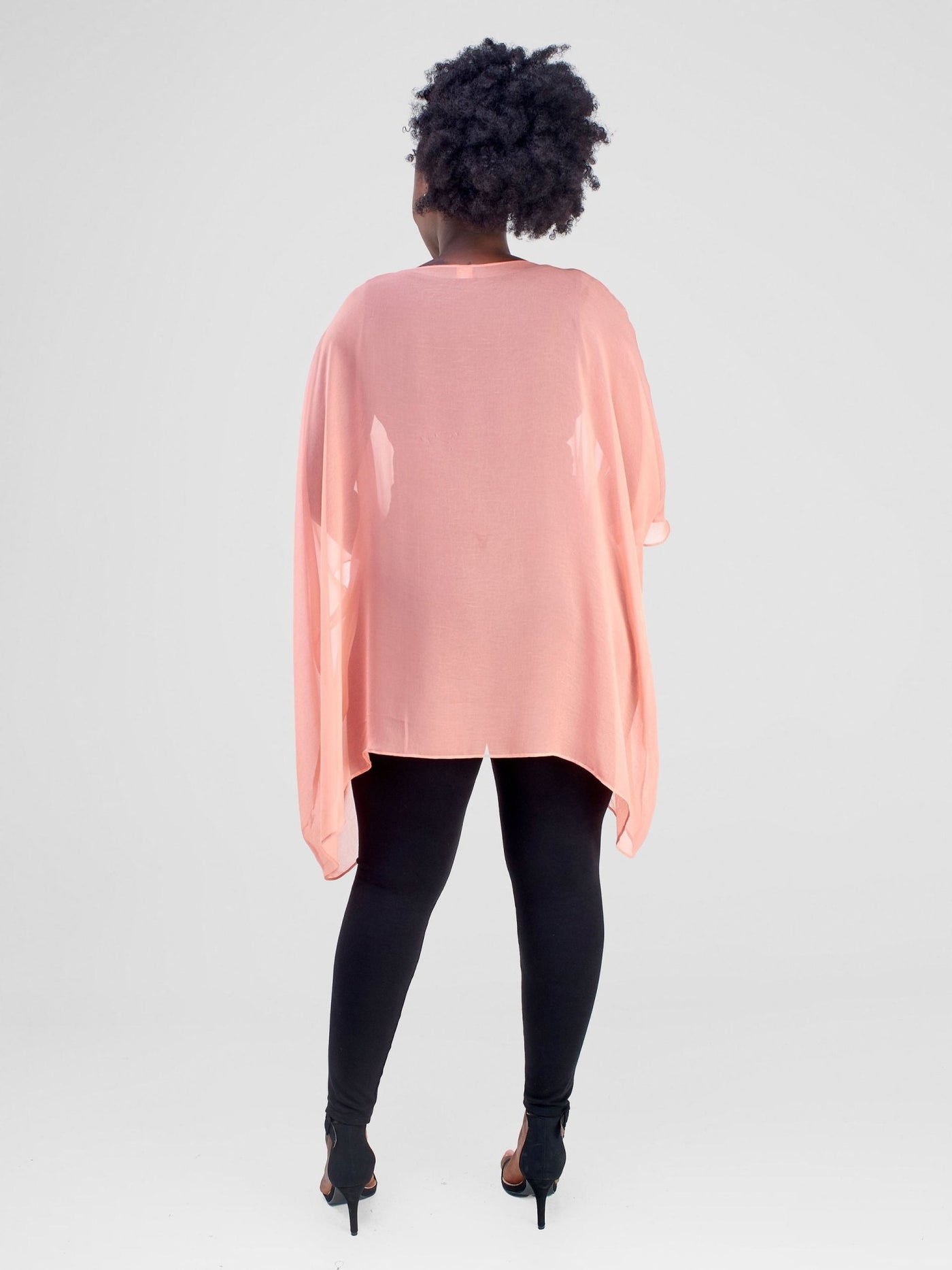 Vivo Basic Liv Chiffon Top - Coral - Shopzetu