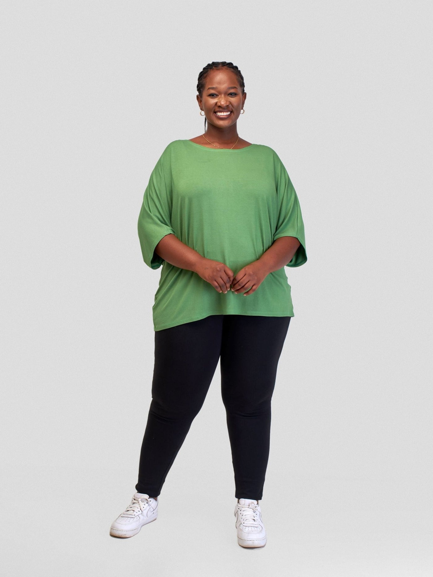 Vivo Basic Sienna Jersey Top - Green - Shopzetu