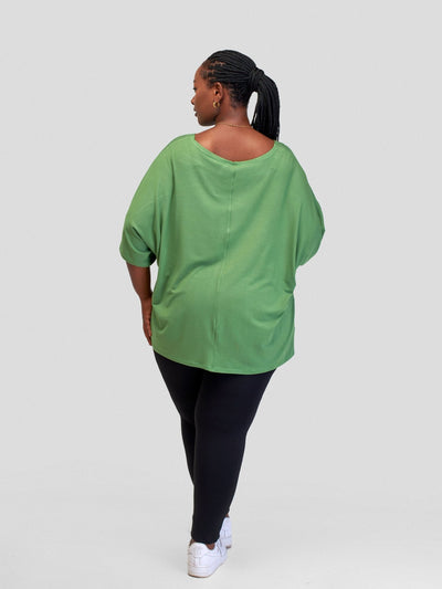 Vivo Basic Sienna Jersey Top - Green - Shopzetu
