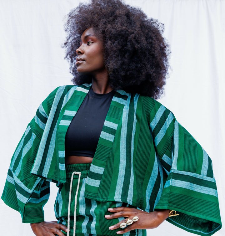 Liquid Lemn Zambarau Coat - Green / White