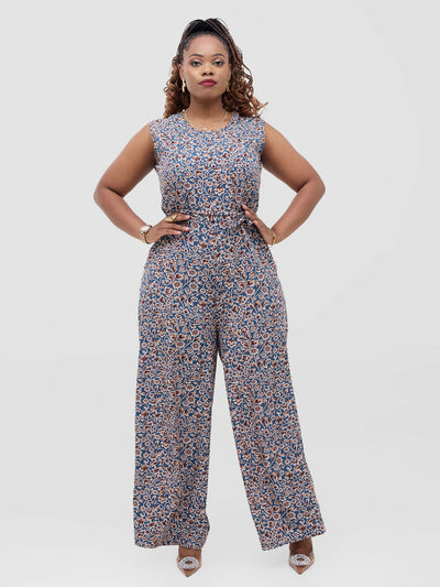 Lizola Aaliyah Jumpsuit - Green Flowered - Shopzetu