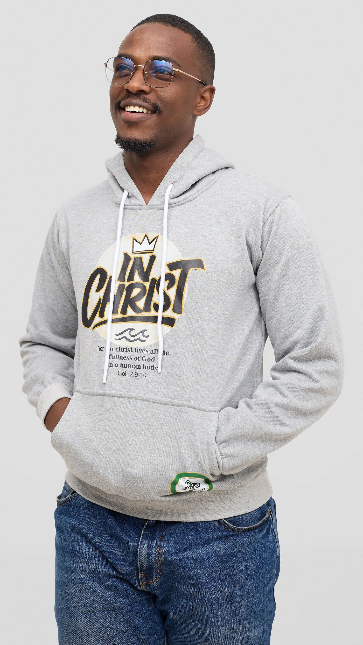 Rafiki Threads In Christ Hoodie - Light Grey