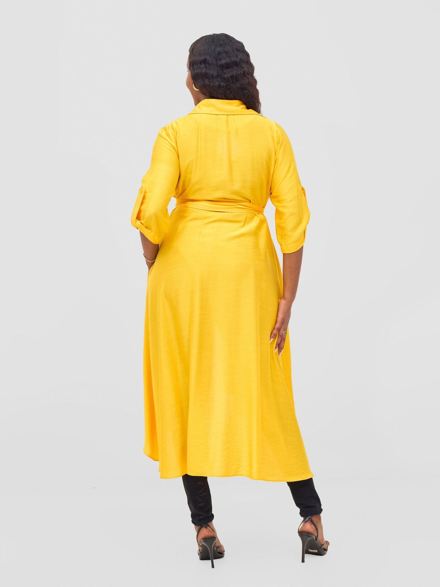 Vivo Ava 3/4 Sleeve Kimono - Yellow - Shopzetu