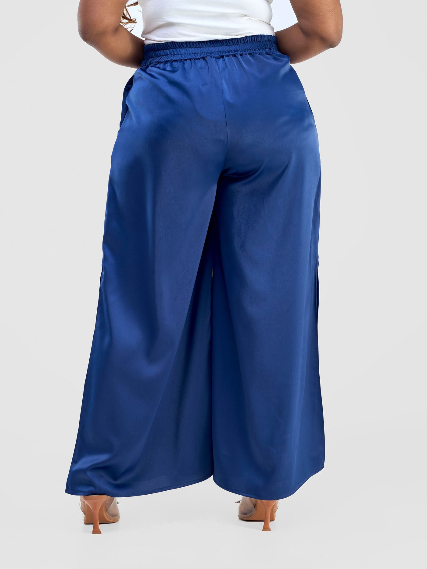 Vivo Amai Side Slit Pants - Navy