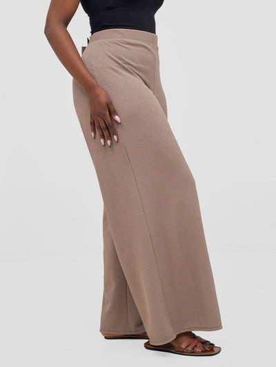 Vivo Wide Leg Pants - Taupe - Shopzetu