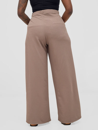 Vivo Wide Leg Pants - Taupe - Shopzetu
