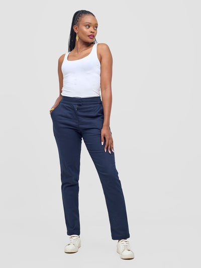 Safari by Vivo Mansi Straight Leg Pants - Navy