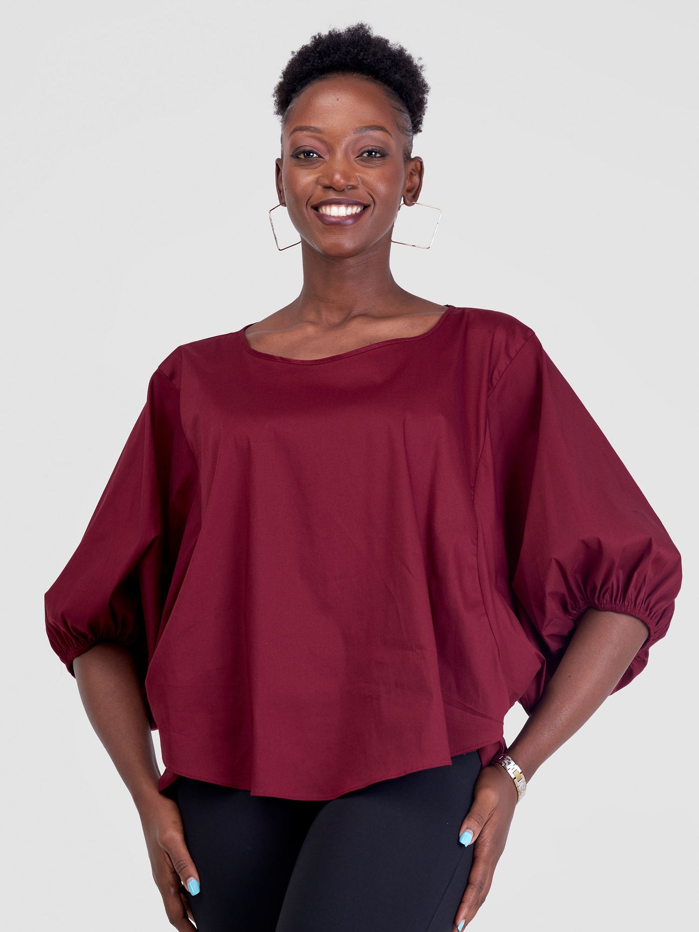 Safari by Vivo Zene Dolman Top - Maroon