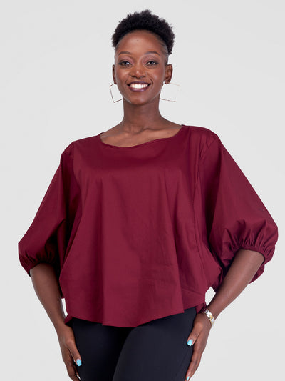 Safari by Vivo Zene Dolman Top - Maroon