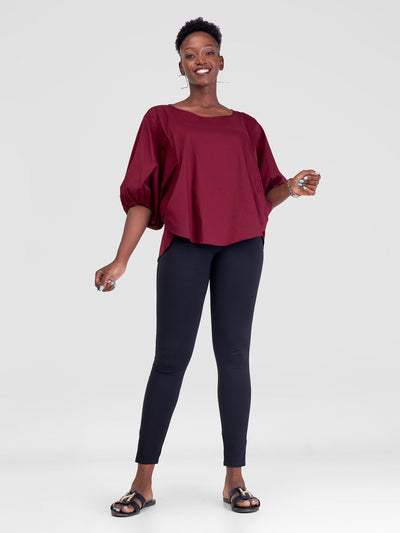 Safari by Vivo Zene Dolman Top - Maroon
