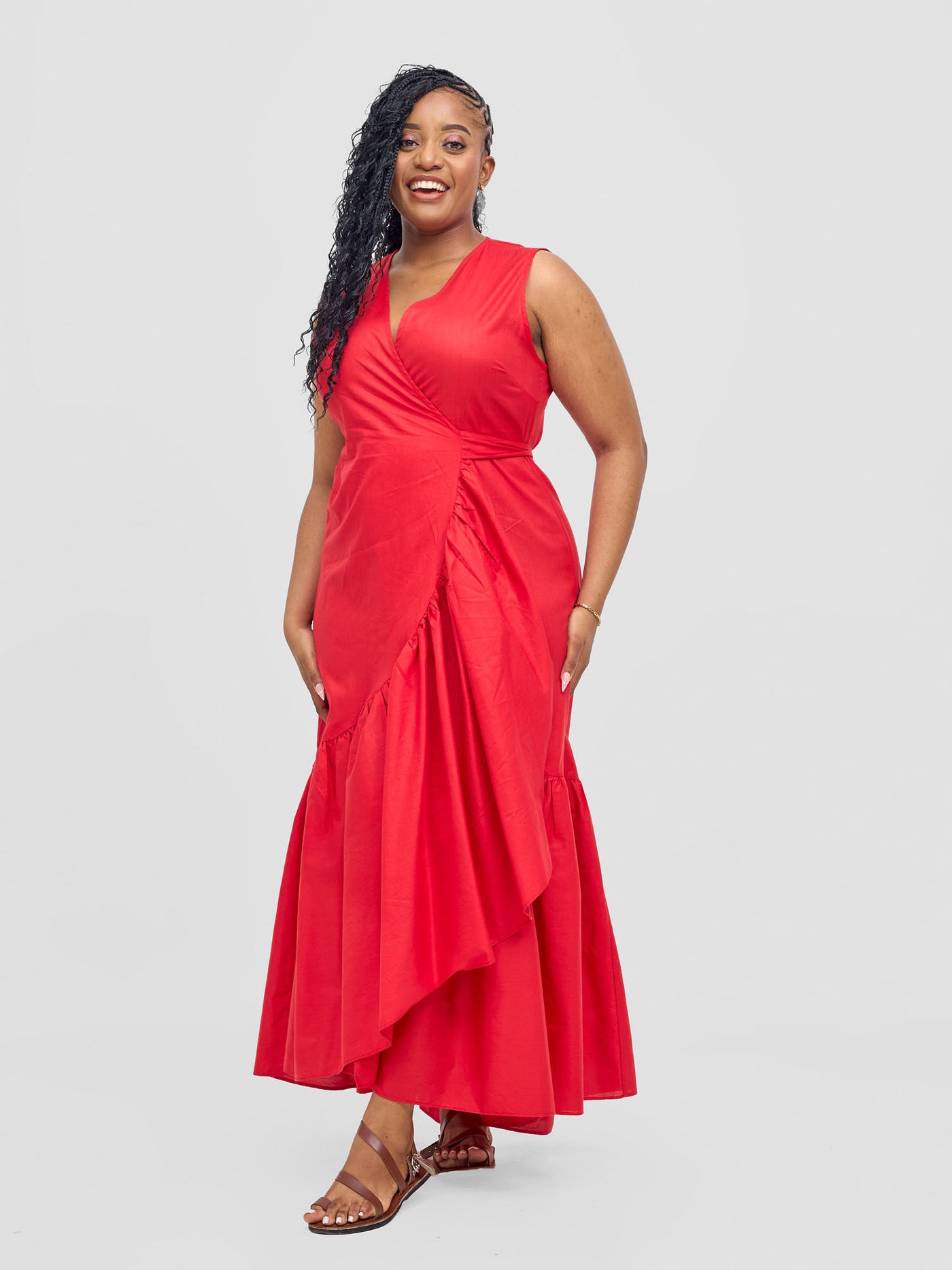 Safari by Vivo Kikoy Wrap Dress - Red