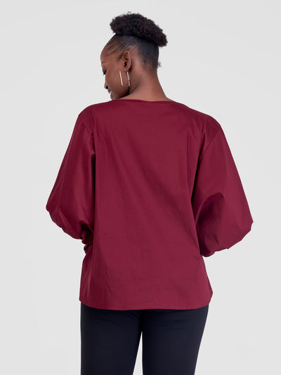 Safari by Vivo Zene Dolman Top - Maroon