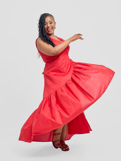 Safari by Vivo Kikoy Wrap Dress - Red