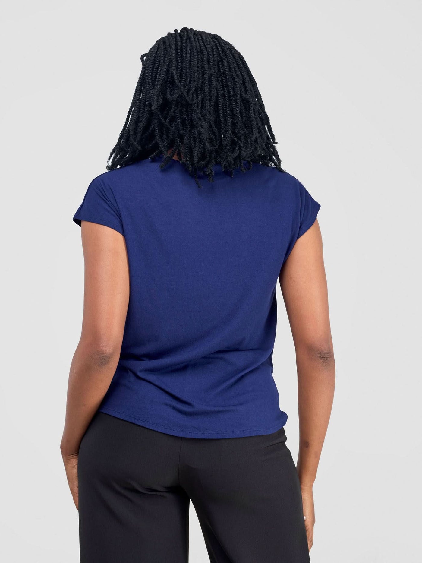 Vivo Basic Drop Shoulder Top - Navy Blue