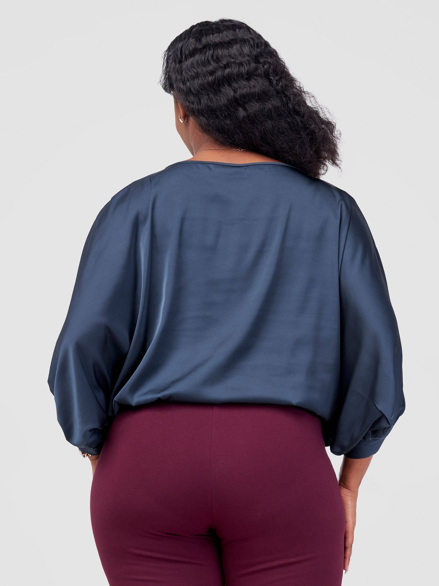 Vivo Sawari Crossed Cuff Batwing Top - Dark Teal - Shopzetu