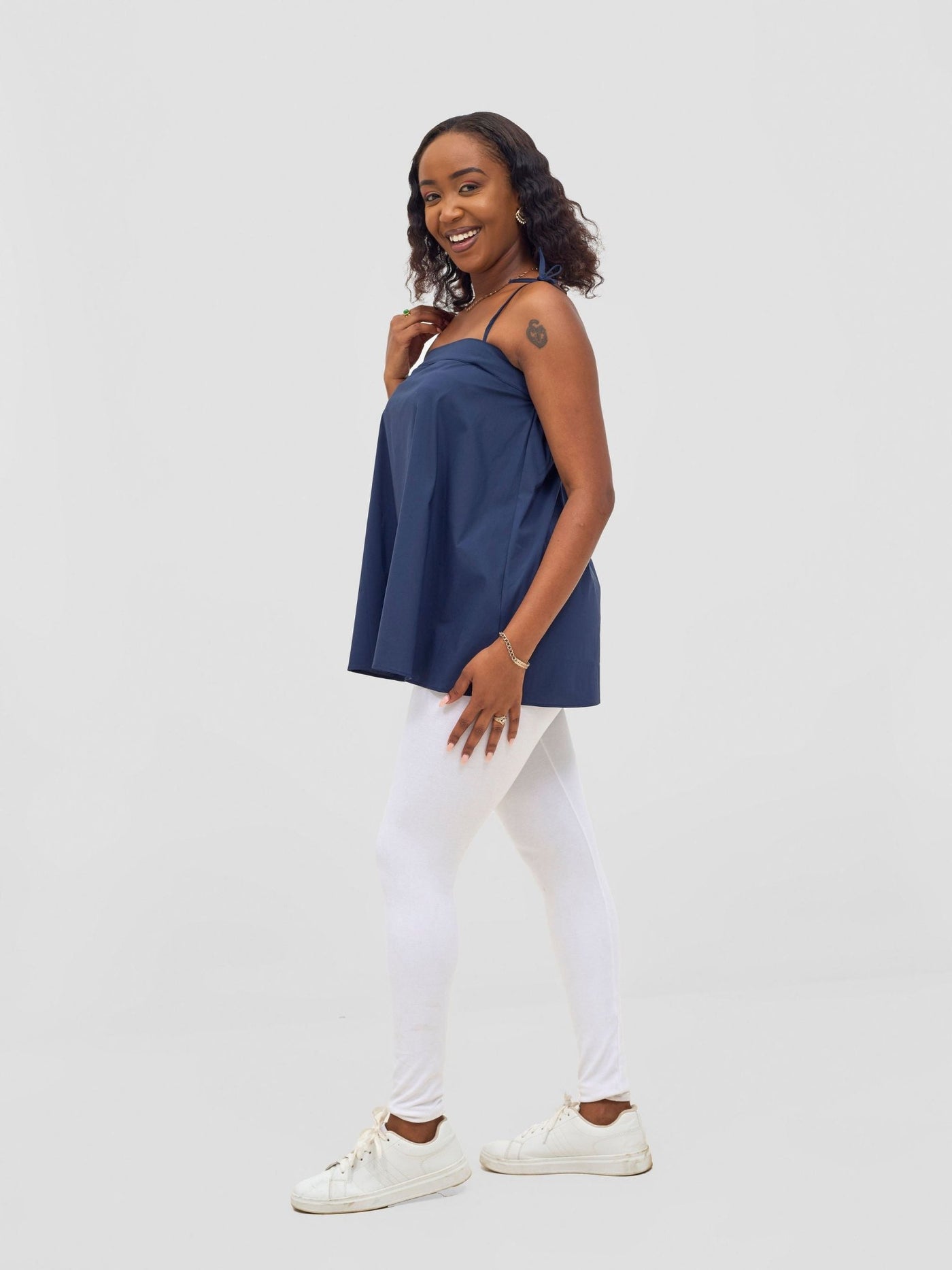 Safari Sizani Strappy Tent Top - Navy Blue - Shopzetu