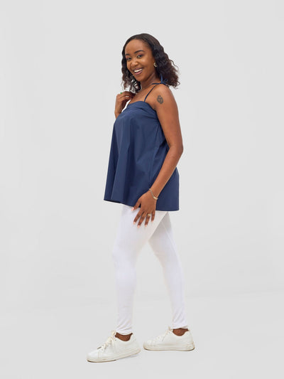 Safari Sizani Strappy Tent Top - Navy Blue - Shopzetu