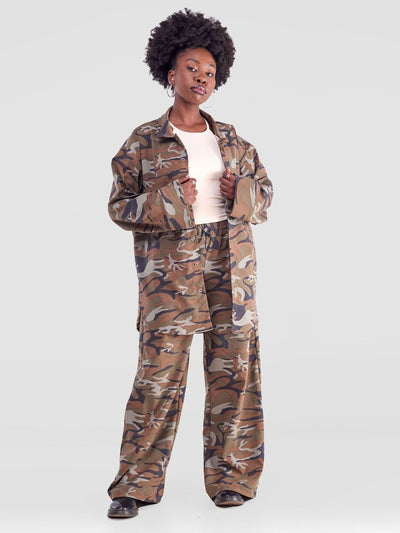 Zoya Yuni Oversized Shirt - Brown - Shopzetu