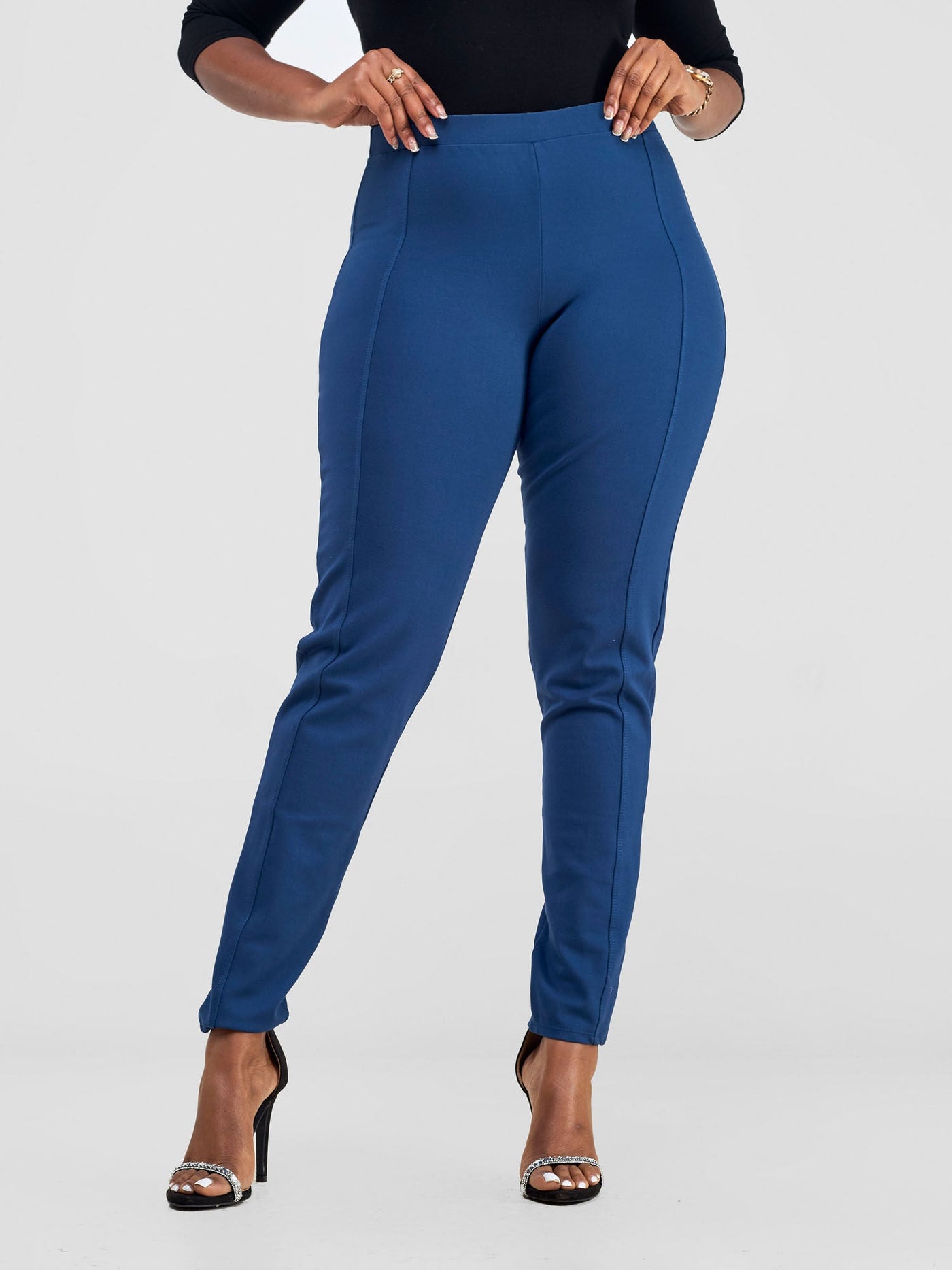 Vivo Basic Panelled Leisure Pants - Dark Teal - Shopzetu