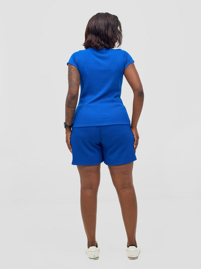 Vivo Chela Drawstring Shorts - Royal Blue - Shopzetu