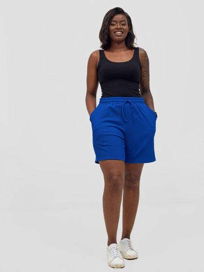 Vivo Chela Drawstring Shorts - Royal Blue - Shopzetu