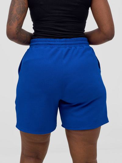 Vivo Chela Drawstring Shorts - Royal Blue - Shopzetu