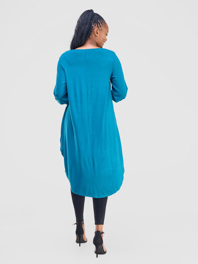 Vivo Basic Nalia High Low Jersey Top - Teal