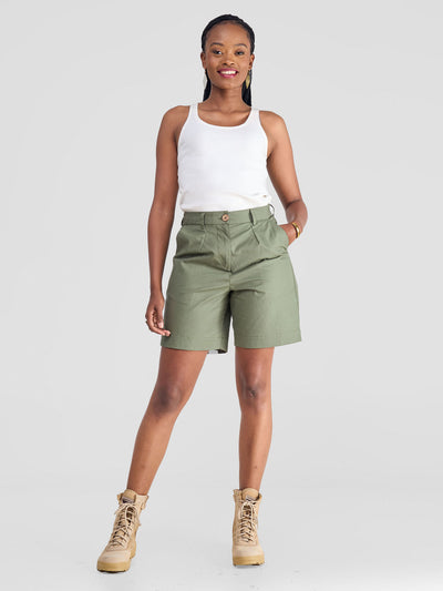Safari by Vivo Kamari Cotton Shorts - Olive Green