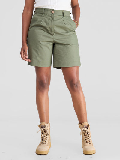Safari by Vivo Kamari Cotton Shorts - Olive Green