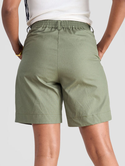 Safari by Vivo Kamari Cotton Shorts - Olive Green