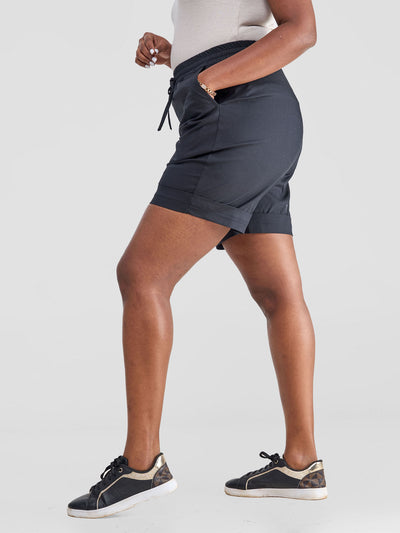 Safari by Vivo Bush Drawstring Shorts - Black