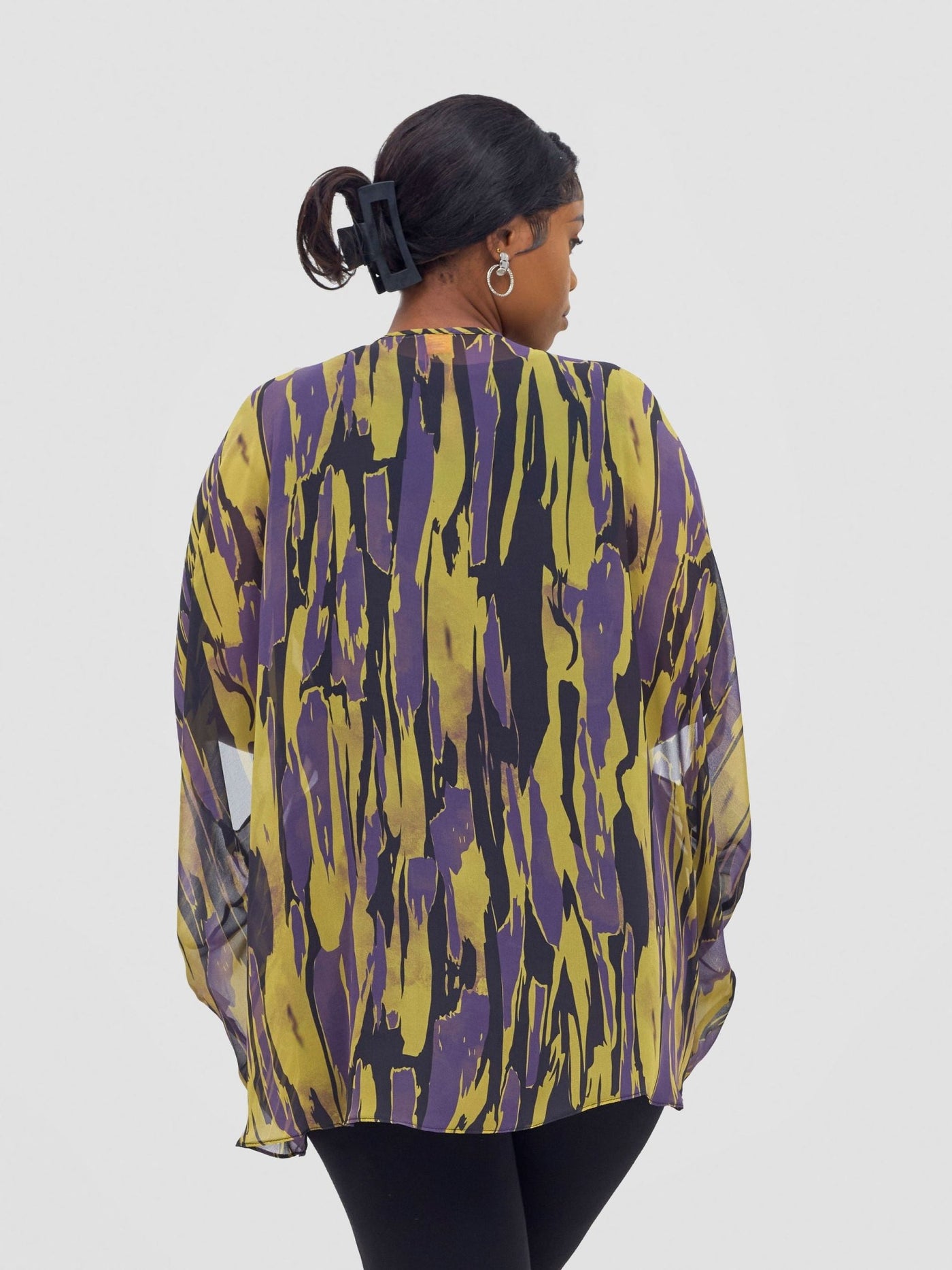 Vivo Ayana Wide High Low Top - Mustard / Purple - Shopzetu